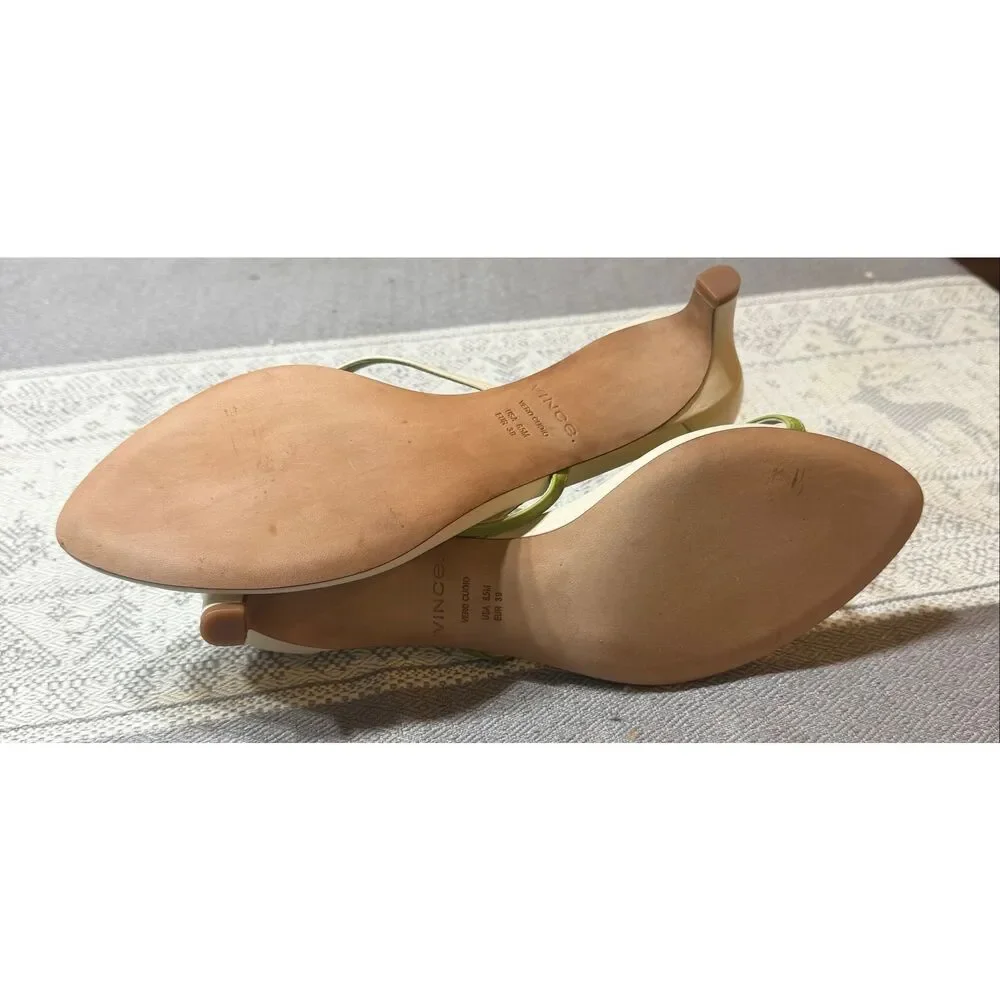 Vince. Siri Leather Heeled Sandal Size 8.5